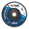 Weiler 7" Big Cat Abrasive Flap Disc, Flat (TY27), 80Z, 7/8" 50825